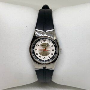 Armitron pro sports women quartz analog watch 22mm silver black running